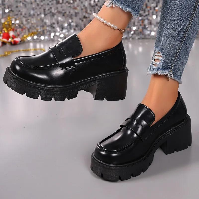 Schuhe Damen Slipper Damen High Heels Übergröße Plateau Büro Pumps Damen Runde Zehenpartie Mittelhoher Absatz Slipper Damen 41 schwarz