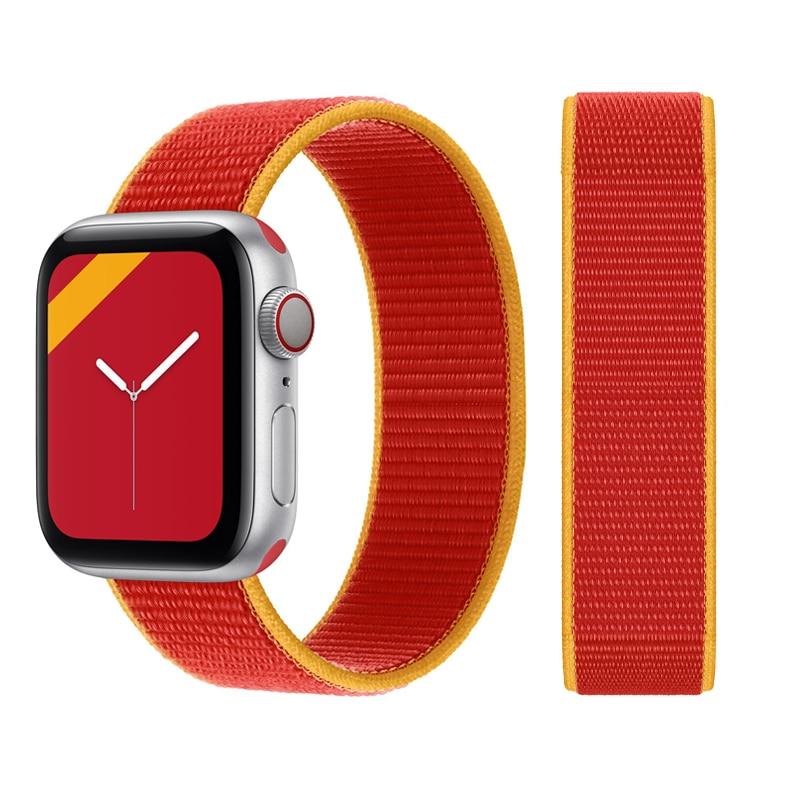 Nylon-Schlaufenband für Apple Watch-Armband 44 mm 40 mm iWatch-Armband 38 mm 42 mm Smartwatch-Armband Correa-Armband Apple Watch 6 se 5 4 3 38mm-40mm
