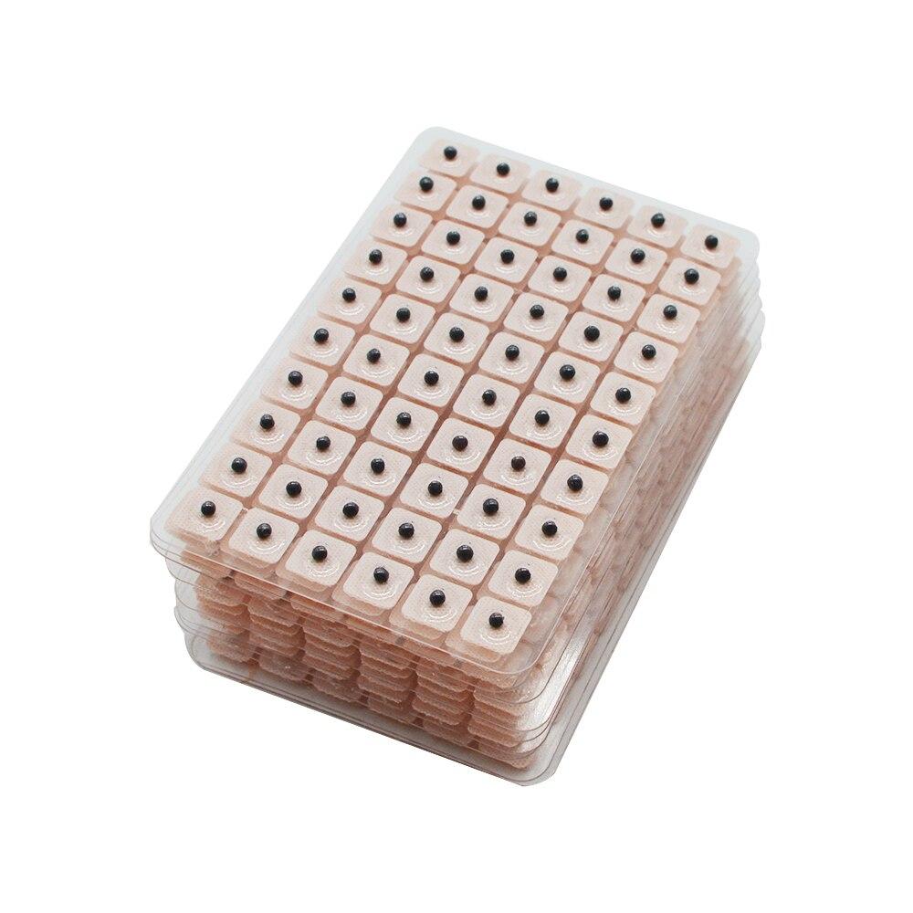600 Teile/los Chinesische Magneten Überzogene Samen Aufkleber Paste Bean Ohr Massage Samen für Akupunkturtherapie Auricular Akupunktur 600pcs white