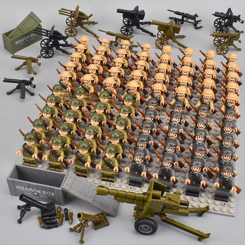 Militärfiguren Soldaten Armee Bausteine Montage Bausteine Nationale Armee Waffen Kinderspielzeug