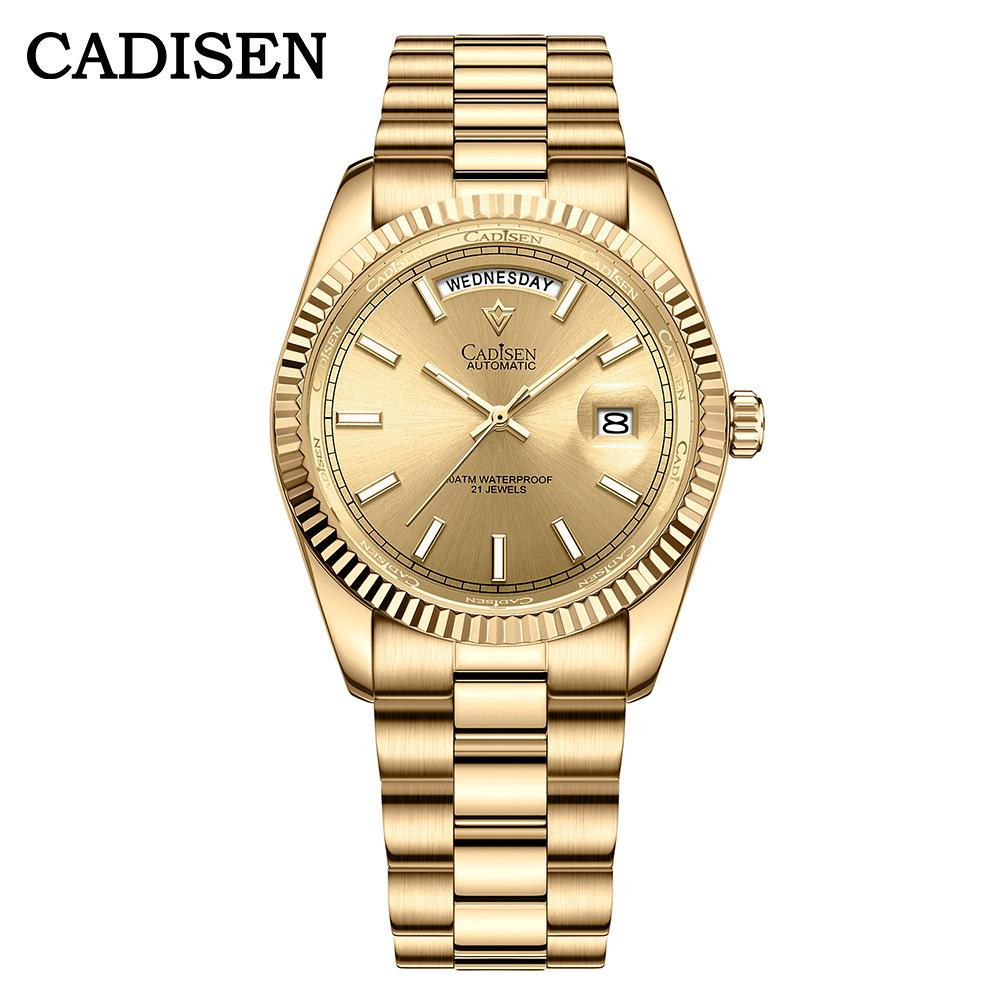 CADISEN Neue TOP Marke Luxus herren Uhr Mit Box 10ATM Wasserdicht 21 JUWELEN Automatische männer Mechanische Uhren