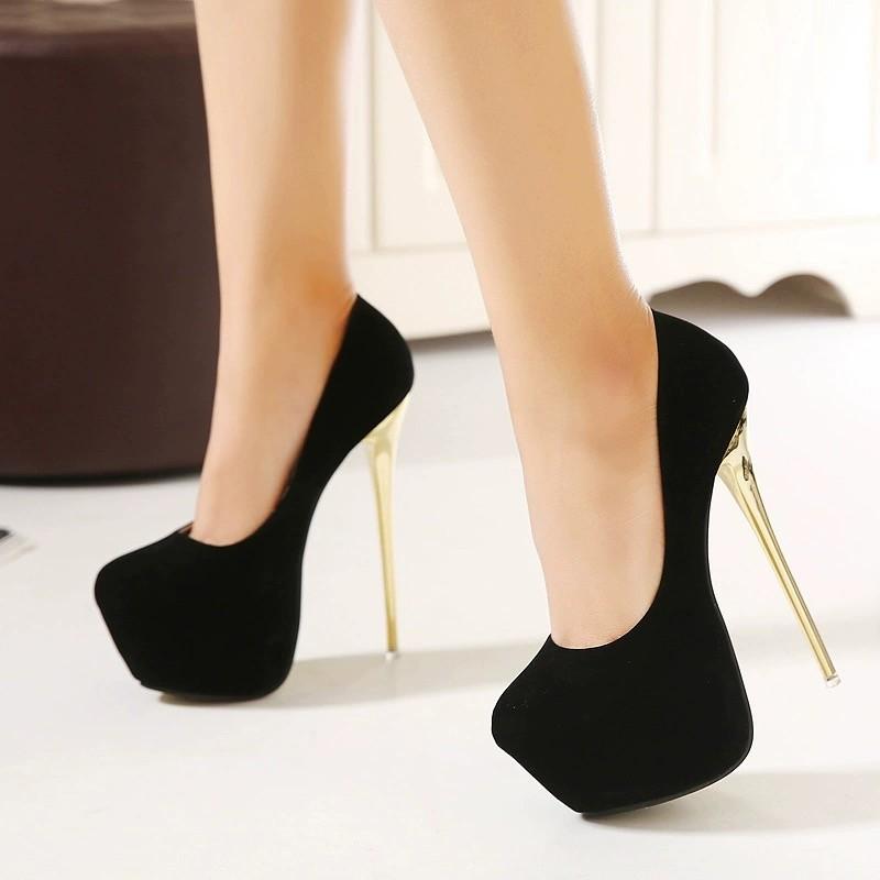 Damen High Heels Pumps Fashion Flock Damen Sandalen Plateau Hochzeit Pumps Casual Thin Heels Damenschuhe Heels 38