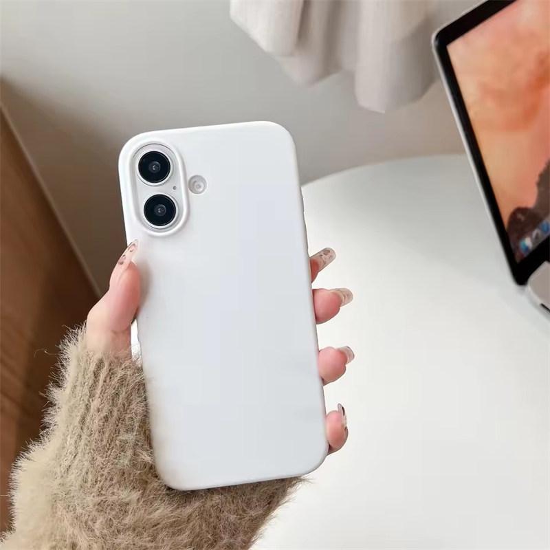 Luxus Flüssigsilikonhülle Für iPhone17 16 15 14 13 12 11Pro Max Plus XS XR Mini 7/8 SE 16E Handyhüllen Für iPhone Vollschutzhülle iPhone 17 weiß