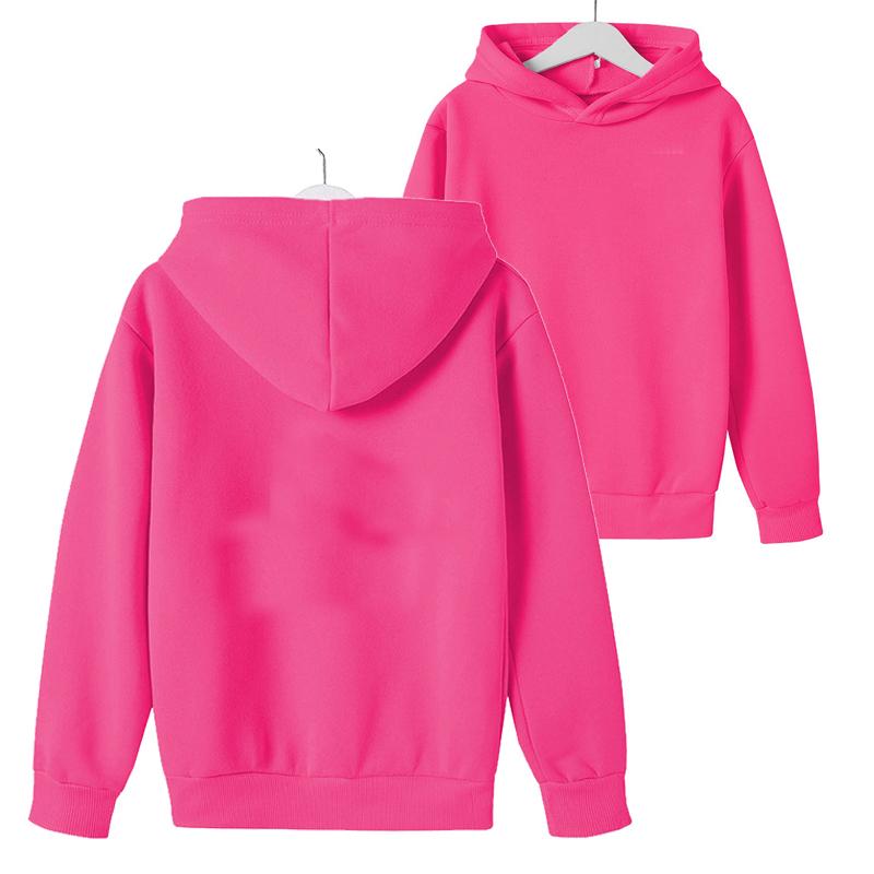 Mode kinder jungen Hoodies 2021 Frühling Herbst Mädchen Beiläufige Hoodies Sweatshirts kinder Einfarbig Hoodies Sweatshirt Tops Neue 160 rose rot