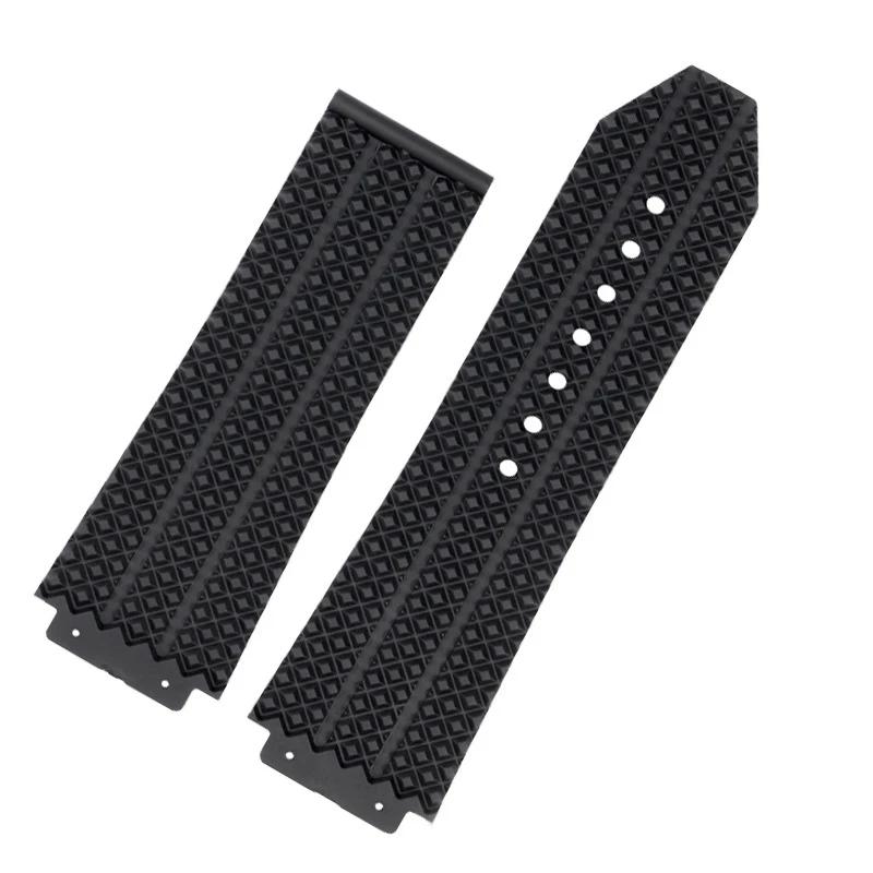 Armband für HUBLOT BIG BANG Silikon 25*17mm 26*19mm Wasserdichtes Herren-Uhrenarmband Hohe Qualität Gummi-Armband Armband 24mm-17mm