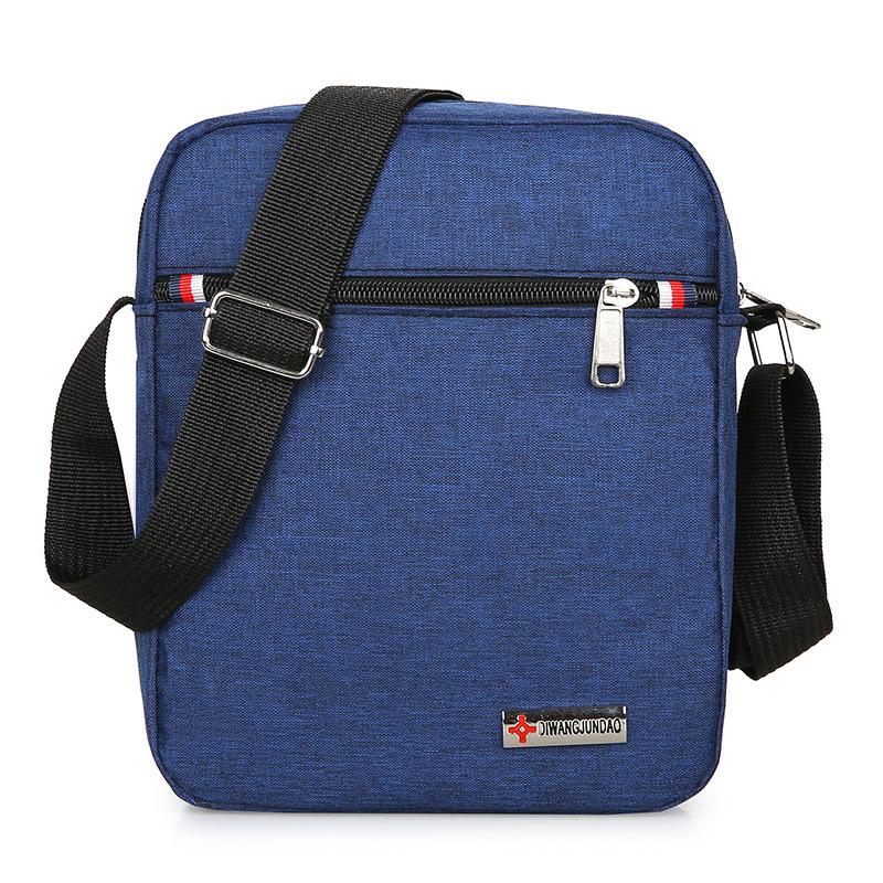 Männer Tasche Mode Kleine Leinwand Casual Handtaschen Männlichen Kreuz Körper Schulter Messenger Taschen Für Männer Geldbörsen Und Handtaschen 18X14X6cm Small blau