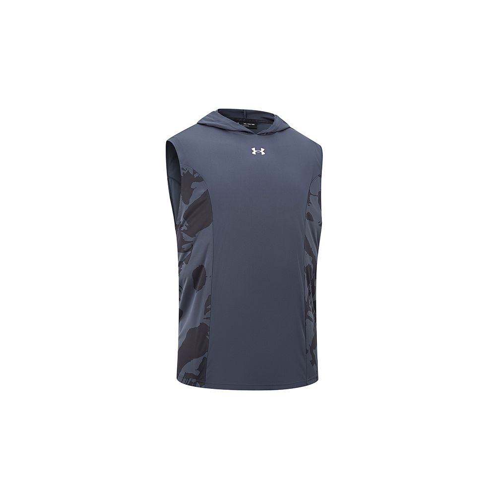 Under Armour Sport Laufen Fitness Basketball Feuchtigkeitstransport Schnelltrocknend Ärmellos Kapuzenweste Unisex Westen Grau 24500001-013 M