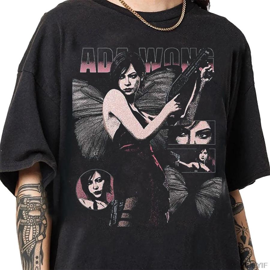 2026 Neues ADA WONG Resident Evil Biohazard Spiel Streetwear T-Shirt für Herren Damen 100% Baumwolle Hohe Qualität T-Shirts Streetwear T... 5XL bunt