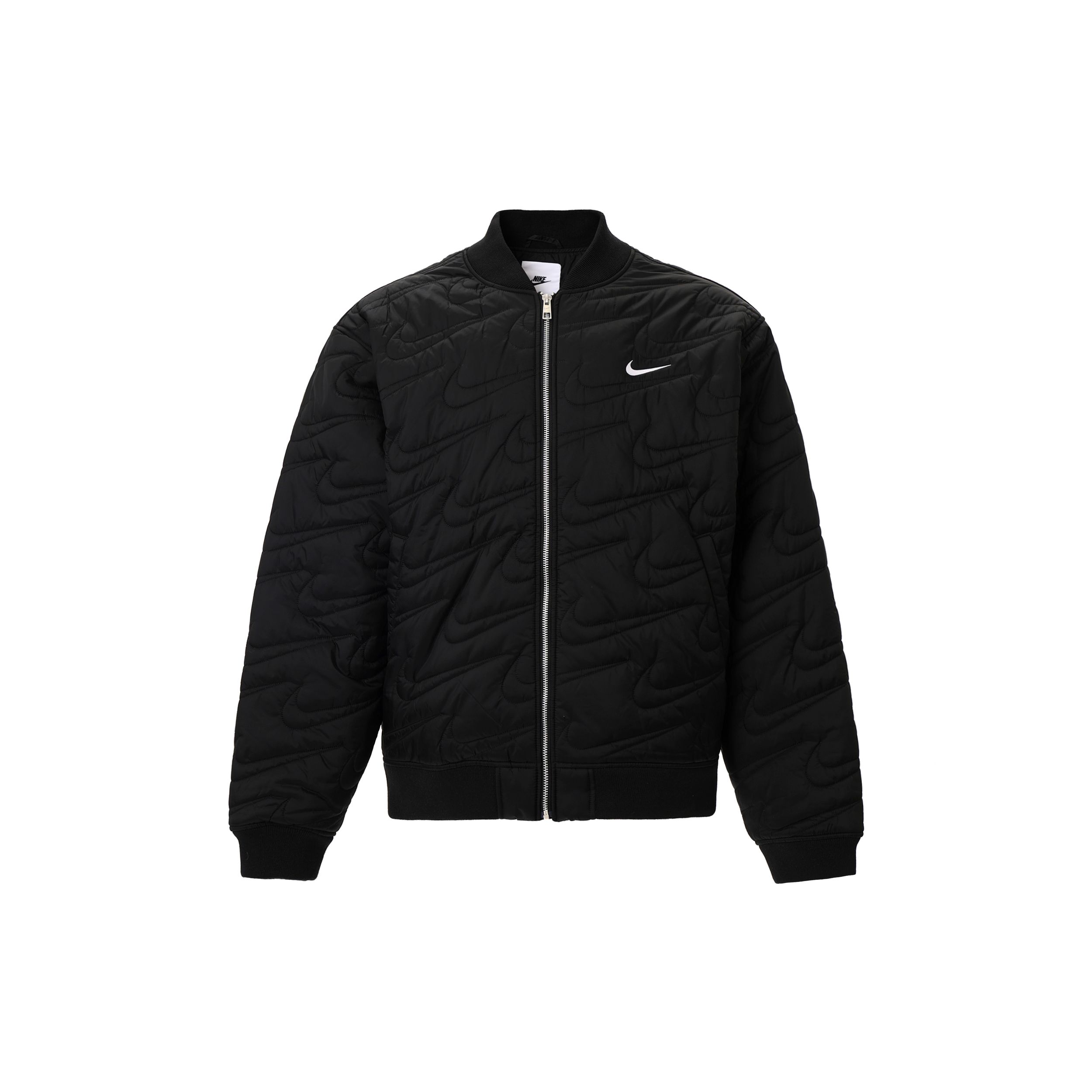 Nike Sportswear Swoosh Einfarbige Freizeitjacke mit Reißverschluss für Herren Jacken Schwarz FV6152-010 L