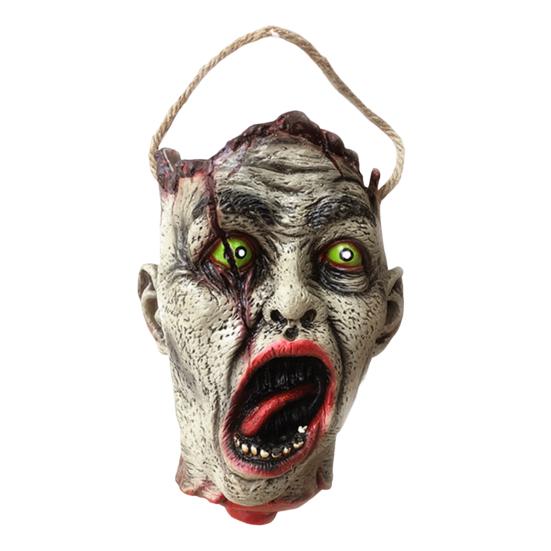 Halloween Gruseliger Süßigkeiten Eimer Zombie Kopf Handtasche Gruseliger Trick gray