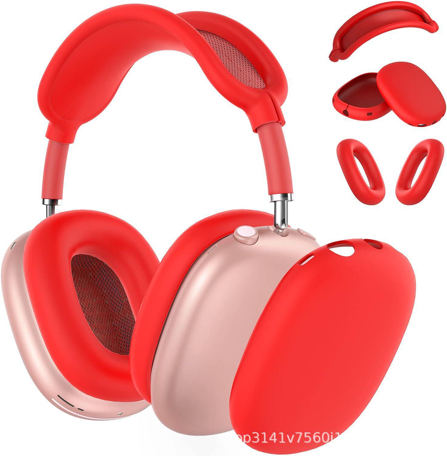 AirPods Max Silikon-Schutzhülle: Kopfmontiertes Bluetooth-Headset-Gehäuse three piece suit rot