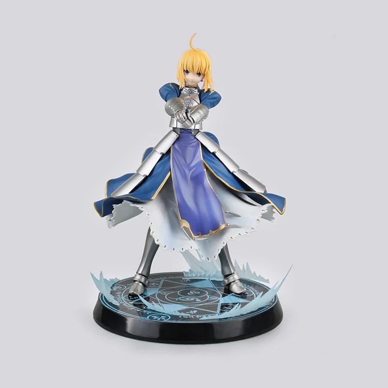 Anime-Modell Fate/stay night Nüchterner Ritter Hält Schwert Stehende Position Umhang Modell PVC Sammlung Geschenk Spielzeug Skulptur 23CM With box