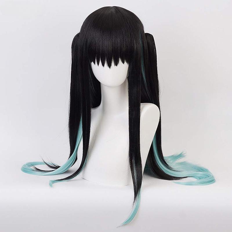 Anime Tokitou Muichirou Cosplay Synthetische Perücke Muichiro Tokito Perücke Hitzebeständige Synthetische Haare Perücken as the picture-