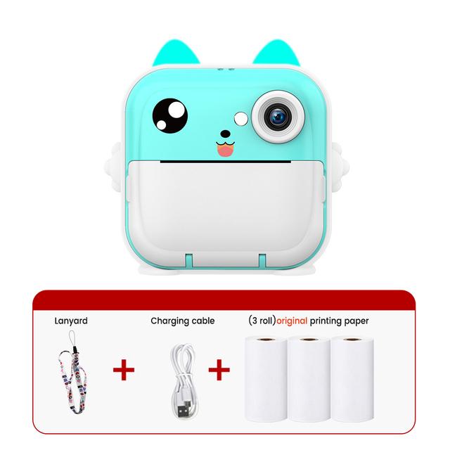 Kinder Sofortbildkamera Kinder Video Fotografie Digitale Po Kamera Spielzeug Mini Thermodrucker für Jungen Mädchen Geburtstagsgeschenk