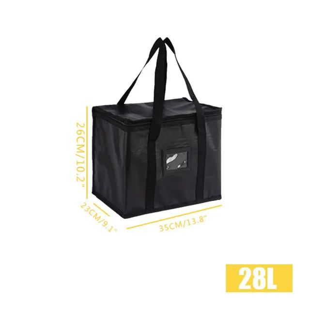 Kühltasche mit großer Kapazität, tragbarer Reißverschluss, Thermo-Lunch-Taschen, isolierte Gefriertasche, Camping-Picknicktasche, Camping-Lebensmitteltaschen aus Alufolie 36x23x26cm-28L
