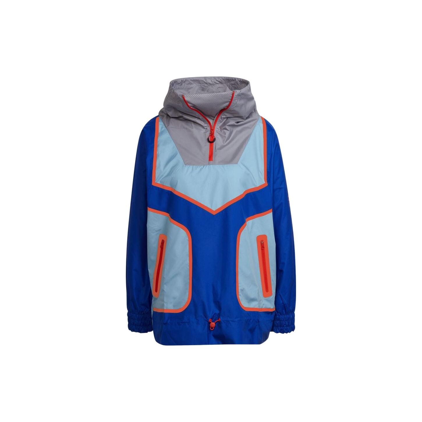 Adidas X Stella McCartney Kollaboration Half-Zip Kapuzenjacke Langarm Damen Jacken Blau HA6023 XS