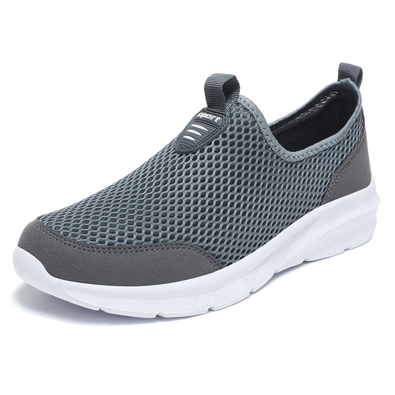 2022 sommer mesh atmungsaktive männer schuhe licht sport schuhe männlichen studenten bequeme beiläufige schuhe mann große size48 43 dunkelgraue