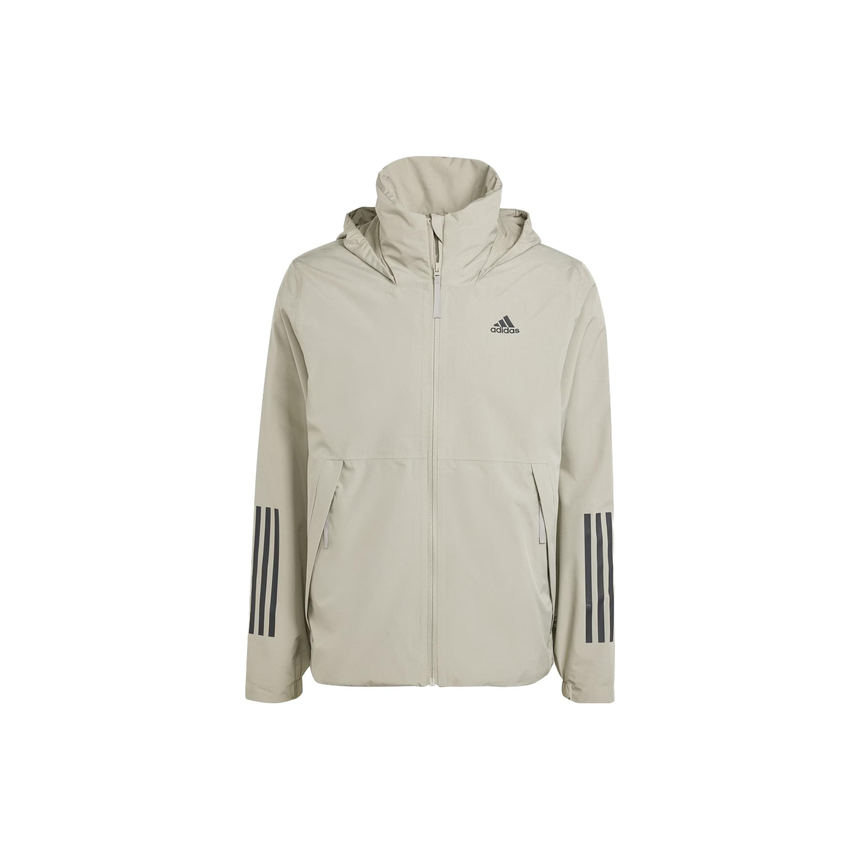 Adidas Bsc 3-Streifen Rain.Rdy Jacke Herren Jacke Kieselgrau IS1236 S