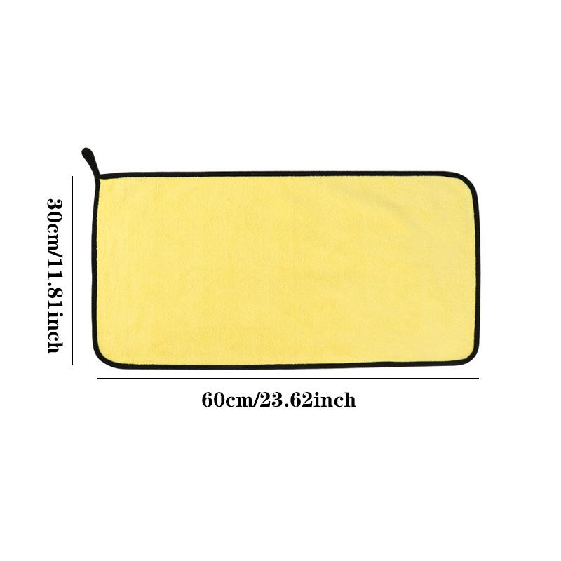 Weiches Autowaschtuch, Mikrofasertuch, Autoreinigungs- und Trockentuch, Autopflegetuch, Detaillierungstuch, Autowaschtuch, Autozubehör 30x60cm/11.81*23.62inch gelb
