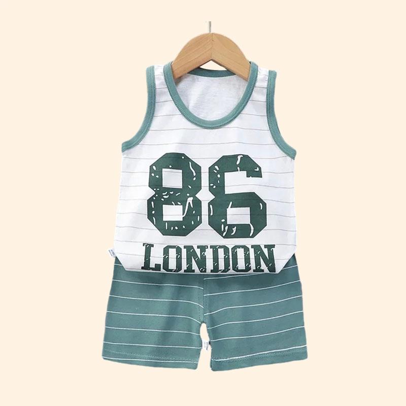 Kinder Sets Kinder Kleidung Jungen Mädchen Weste Anzug Sommer Kinder Kleidung Baby Baumwolle T-Shirts Shorts Tank Top Ärmellos 120 grün