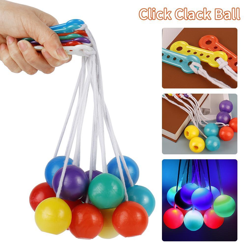 Latto Toy Lato Toy Tok Tok Old School Toy Click Clack Ball Bump Ball Clackers Dekompressionsball Pro-Clackers Ball ZPG 4CM2Pcs Balls no lights blau