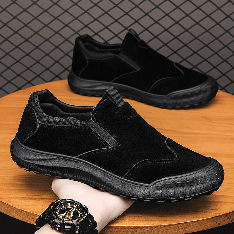 Herrenschuhe Neue atmungsaktive Arbeitsschuhe Herren Low-Top Slip-On Lazy Shoes Weiche Unterseite Bequeme Outdoor-Arbeitsschuhe 45