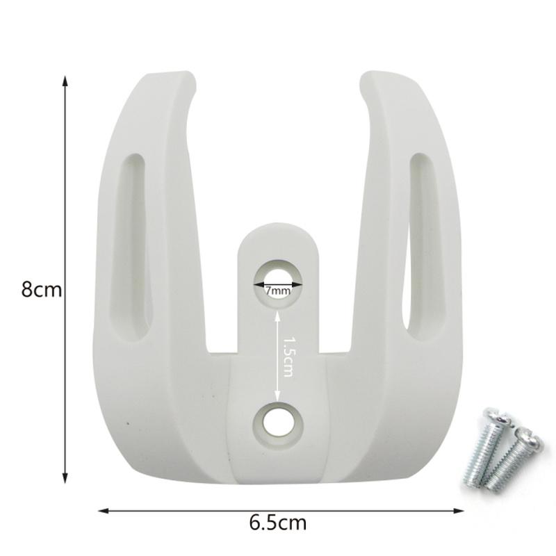 1Pc Elektrische Roller Vorderen Kleiderbügel Elektrische Roller Zubehör Roller Tasche Helm Dual Klaue Haken Taschen Grip Lagerung Halter Rack weiß