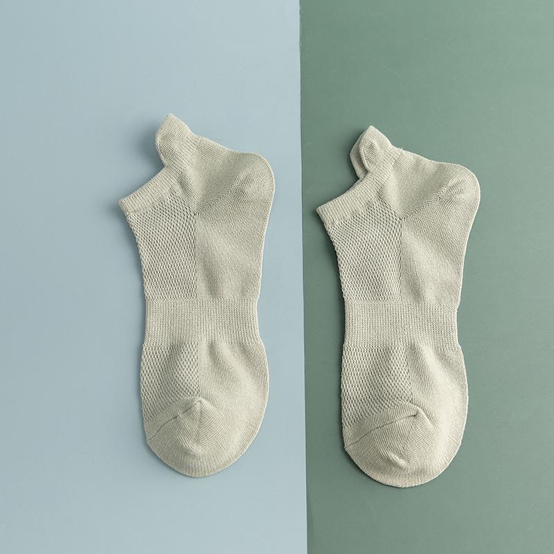 1/4 Pairs Baumwolle Mann Kurze Socken Mode Atmungsaktive Junge Ankle Socken Komfortable Einfarbig Casual Socken Männliche Straße Fashions One size hellgrau