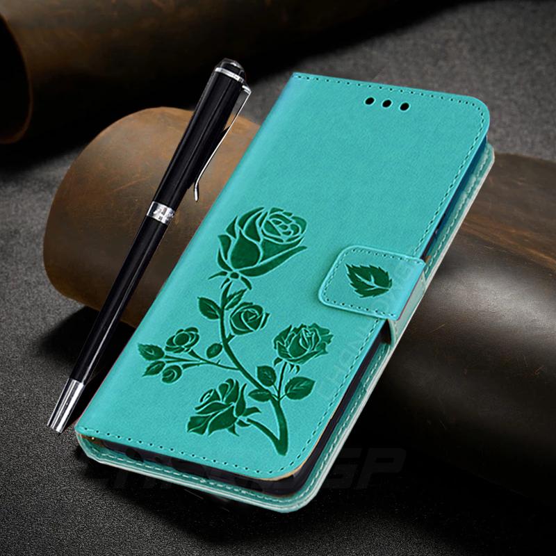 Ledertasche für Samsung Galaxy A12 Abdeckung Rose Blume magnetische Flip Brieftasche Fall auf für Samsung A12 5G Telefon Fällen für Samsung A 12 Abdeckung Fundas coque Samsung Galaxy A12 5G grün