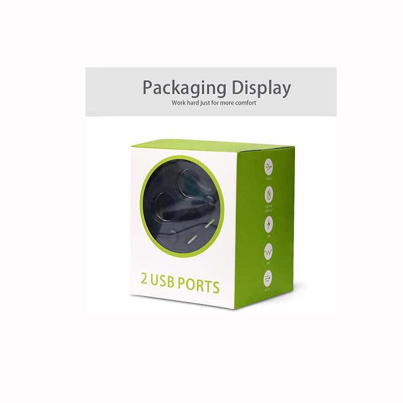 Auto-Steckdosen-Feuerzeug-Splitter, Auto-Ladegerät, 2 USB-Schnellladung 3.1 und 2 Steckdosen, becherförmiger Feuerzeug-Adapter mit LED-Spannungsanzeige, Dual-Ein/Aus 8.2x7x6.1cm schwarz