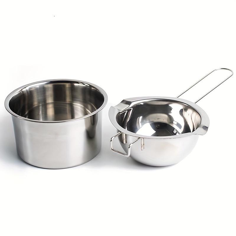 2 Stück/Set 13,53 oz Kerzenherstellungsset DIY Wachsschmelztöpfe für Schokolade, Süßigkeiten, Seife - Metallhandwerkswerkzeuge & Zubehör 2pcs/set