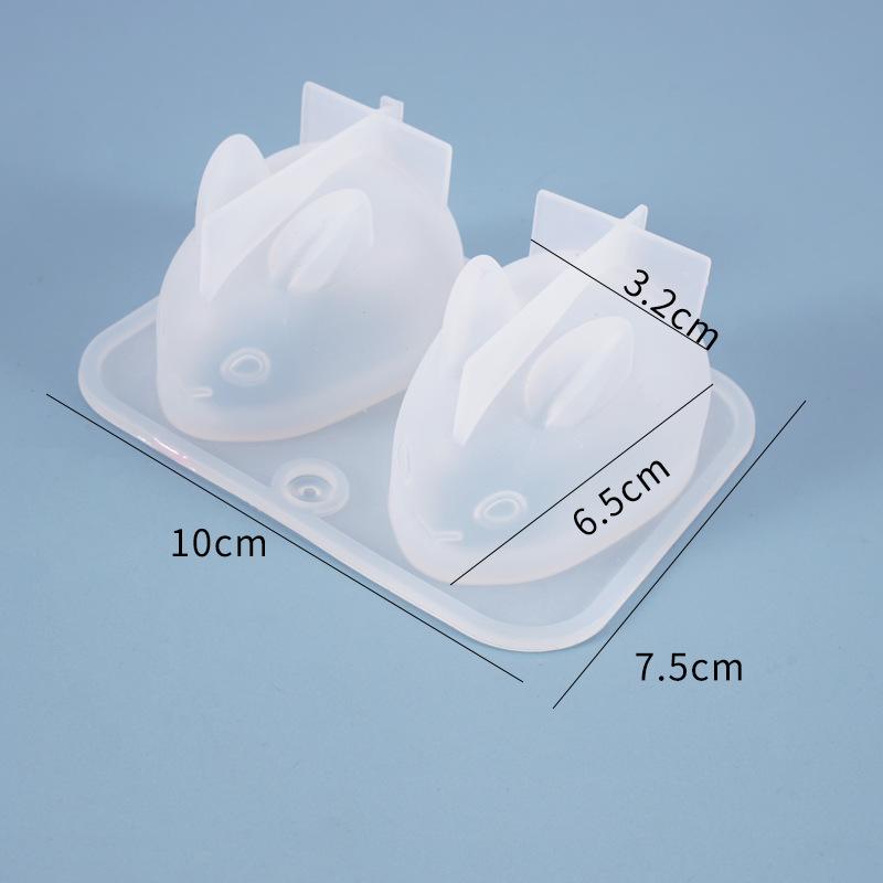 3D-Backform für Süßigkeiten, Schokolade, Häschen, Mousse, Dessert, Gelee, hochflexible Silikon-Eiscremeform transparent