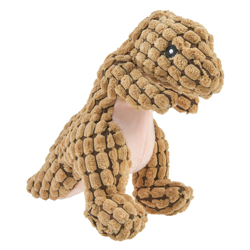 Plüsch-Dinosaurierspielzeug für Katzen und Hunde, interaktives Kauspielzeug für Hunde, Plüschfüllung, Heimtierbedarf, Hundespielzeug für kleine Hunde brown