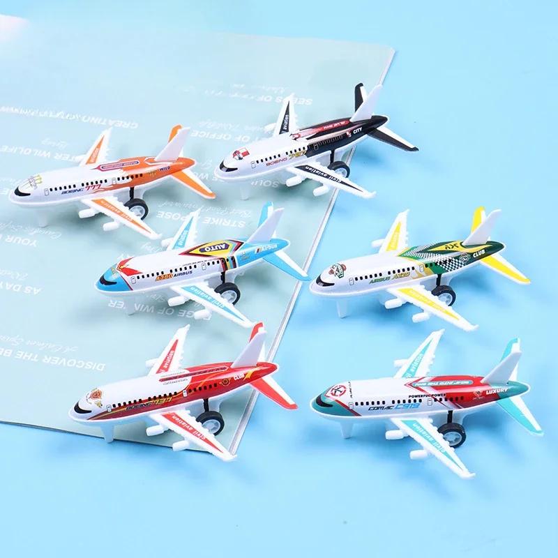1 Stück Kinder Flugzeug Spielzeug Simulation Mini Flugzeug Legierung Pull-Back Flugzeug Spielzeug Säugling Pädagogische Geschenke Zufällig W10961WW- white