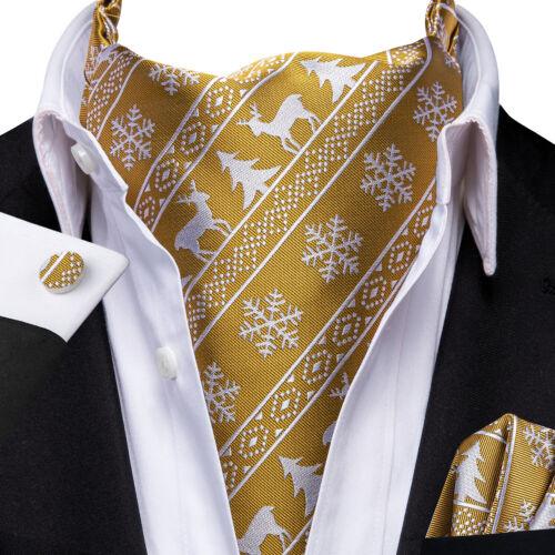 Herren-Paisley-Krawatte aus Seide, Ascot-Krawatte, Hochzeit, Retro-Schal, formelle Einstecktuch-Manschetten AS-1111