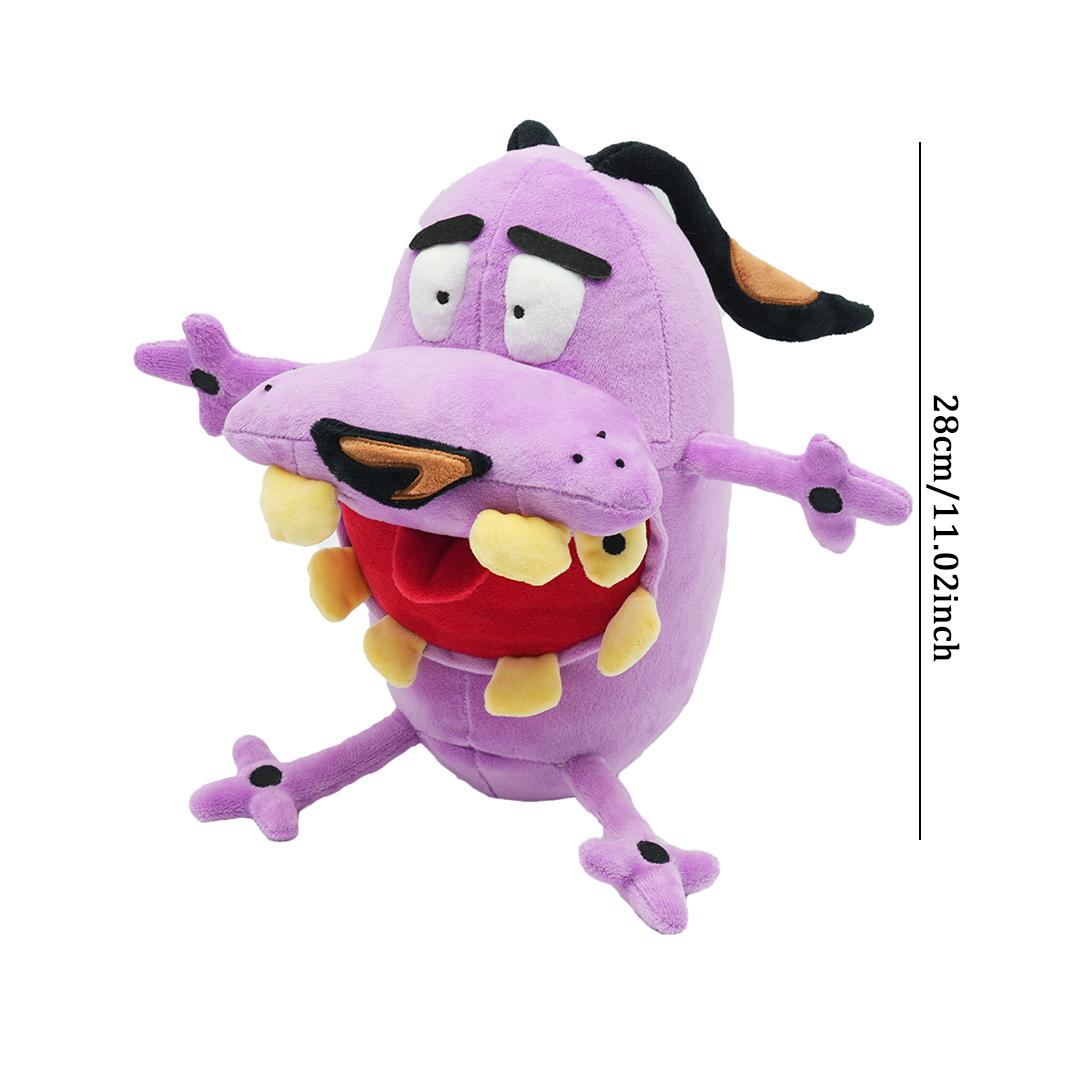 Treasuringu Lila Hunde-Stofftiere Cartoon-Tiere Flauschige Puppen Kawaii Hunde-Stofftiere Spielzeug Plüschtier Aubergine Hunde-Spielzeug Weihnachtsgeschenke 25cm pink