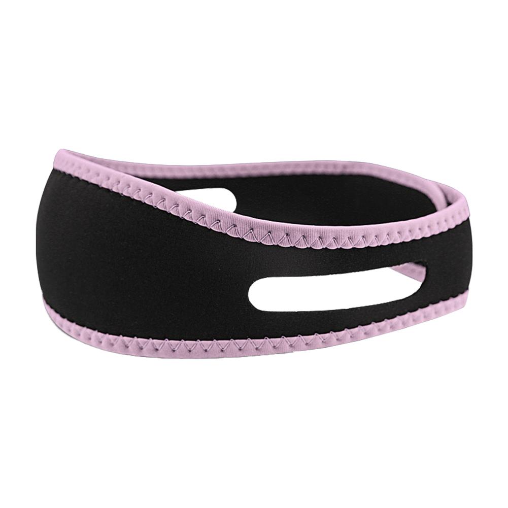Anti-Schnarch-Gürtel, verstellbarer weicher Kinnriemen, Mundschutz für Frauen und Männer, bessere Atemgesundheit, Schnarchstopper, Verband, Schlafhilfe rosa