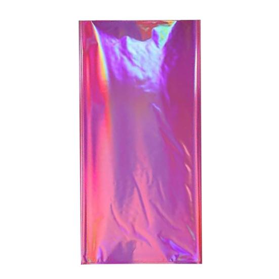 Glänzende Einweg-Laser-Rechteck-Tischdecke, bunte holografische Folien-Design-Tischdecke, Partyzubehör rose rot