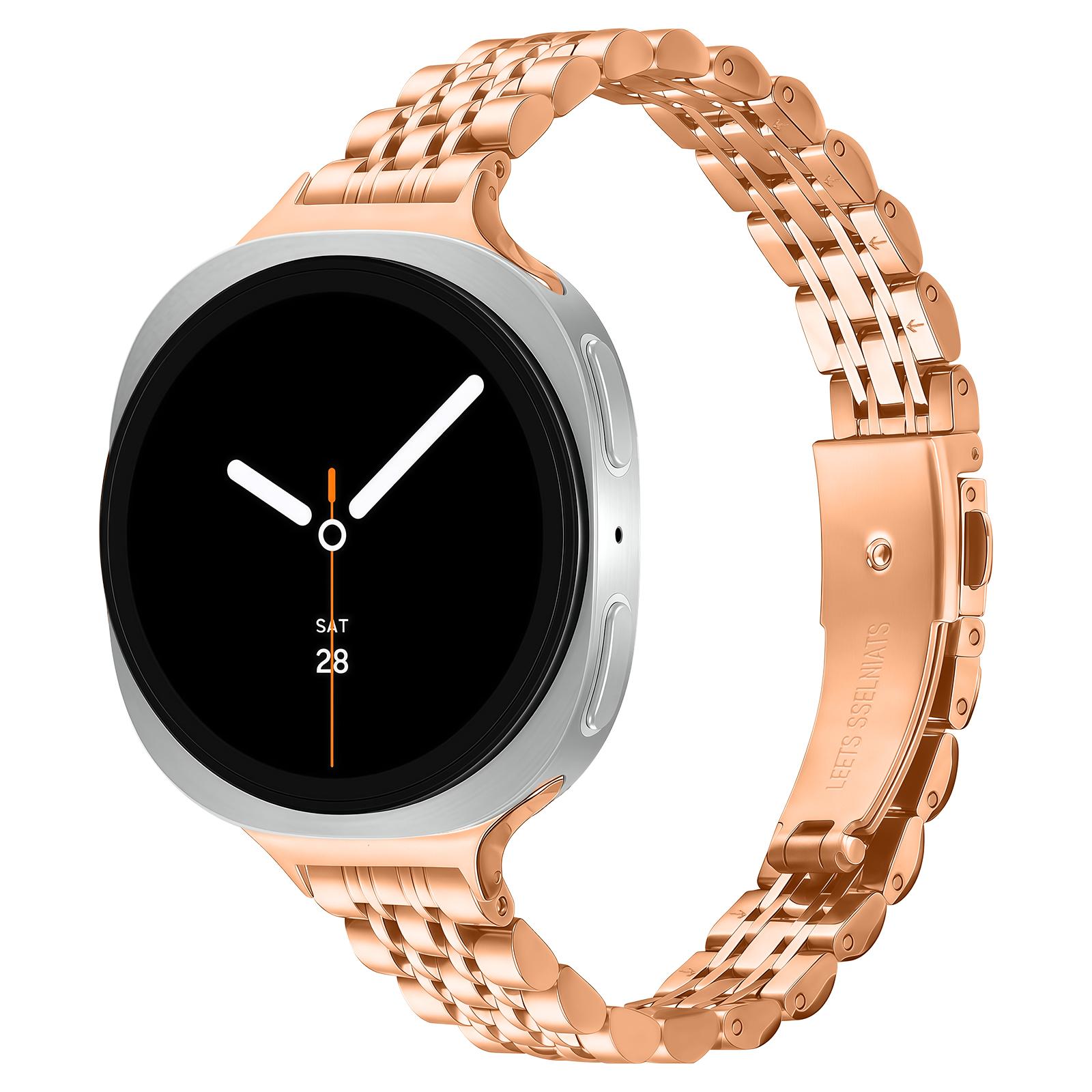 Schmales Armband für Samsung Galaxy Watch 8 Armband 44mm 40mm Zubehör Metall Edelstahl Armband correa Galaxy Watch 8 classic 46 galaxy 8classic 46mm rose gold