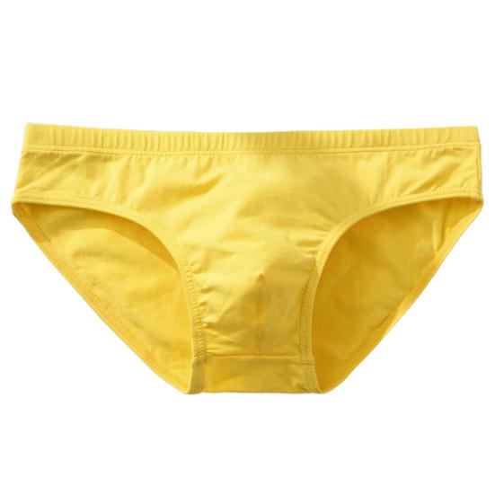 Schweißabsorbierende, ultraleichte Herren-Slips, stilvolle Herren-Unterhosen in Übergröße 2XL gelb