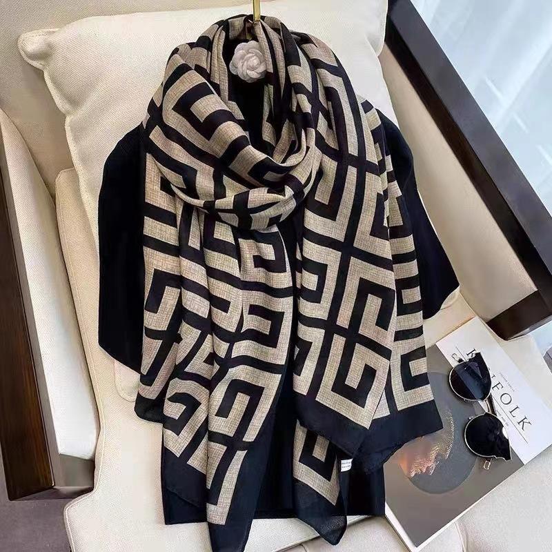 Karierter Schal Damen Herbst Und Winter Warmer Schal Mit Hochwertigem Druck Großer Schal 60*180cm