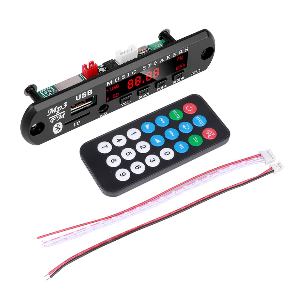 9V 12V Bluetooth 5.0 MP3 Decoder Board Audio Modul Drahtlose Musik Auto MP3 Player mit Fernbedienung Unterstützt USB TF FM Radio