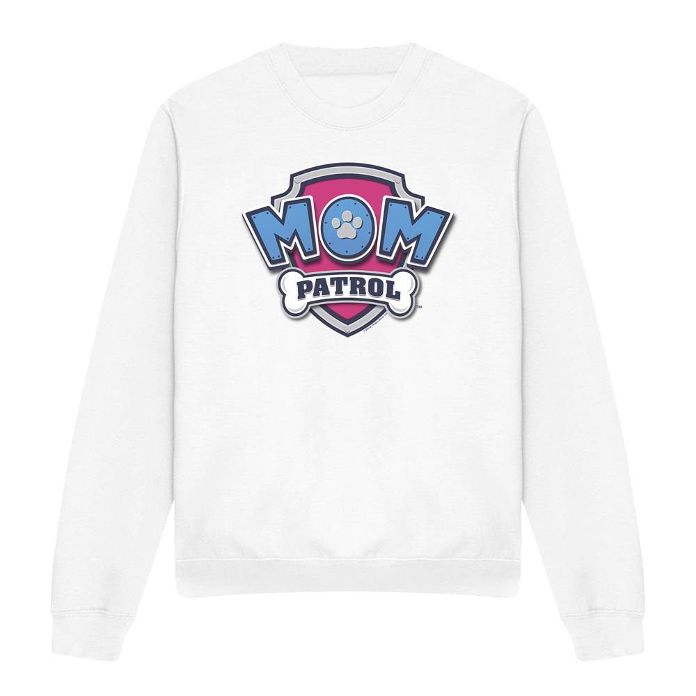 Paw Patrol Unisex Erwachsener Mom Patrol Abzeichen Muttertag Sweatshirt L weiß