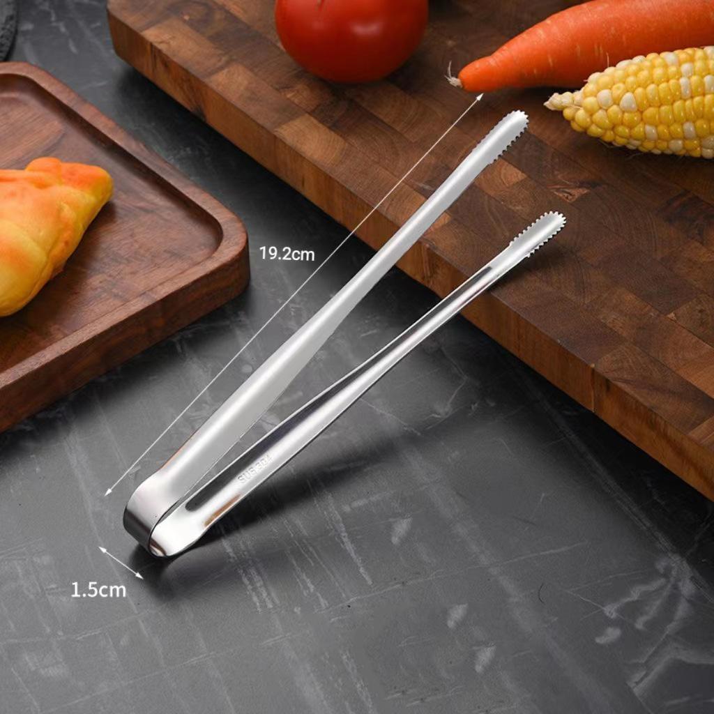 Grillzange aus Edelstahl, Lebensmittel-Clip, BBQ-Steak-Clip, Brotzange, Kochutensilien, Party, rutschfeste Küchenhelfer, Zubehör S