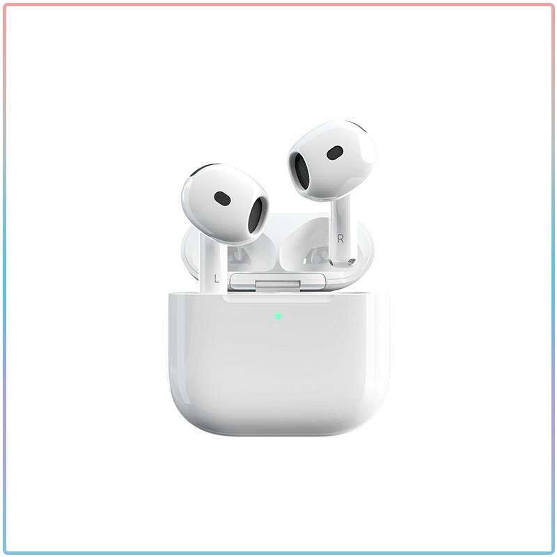 AirPods 4 der 4. Generation Bluetooth 5.3 Kabellose Ohrhörer Transparenzmodus Geräuschunterdrückung Dual-Mikrofon Lange 30H Wiedergabe Schweißresistente Sport-Ohrhörer weiß