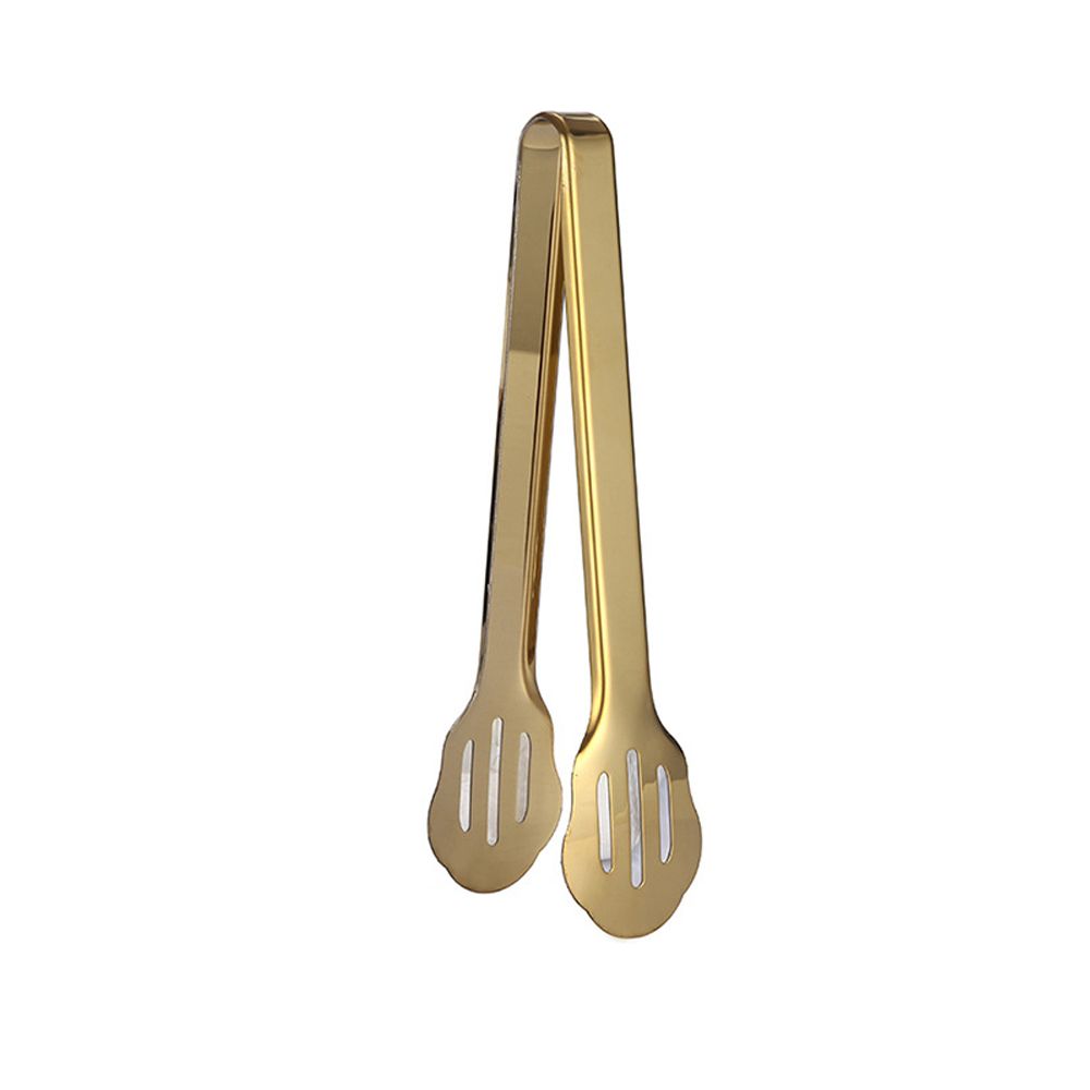 1 stück Edelstahl BBQ Lebensmittel Zange Steak Clip Gold Farbe Hohl Kuchen Brot Grill Klemme Kochen Utensilien Küche Zubehör