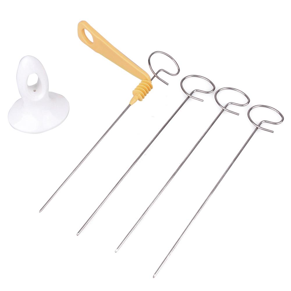 4 Spieße, Edelstahl-Turmherstellungs-Twist-Schredder, Tornado-Kartoffel-Spiralschneider, Küchenzubehör 1 set