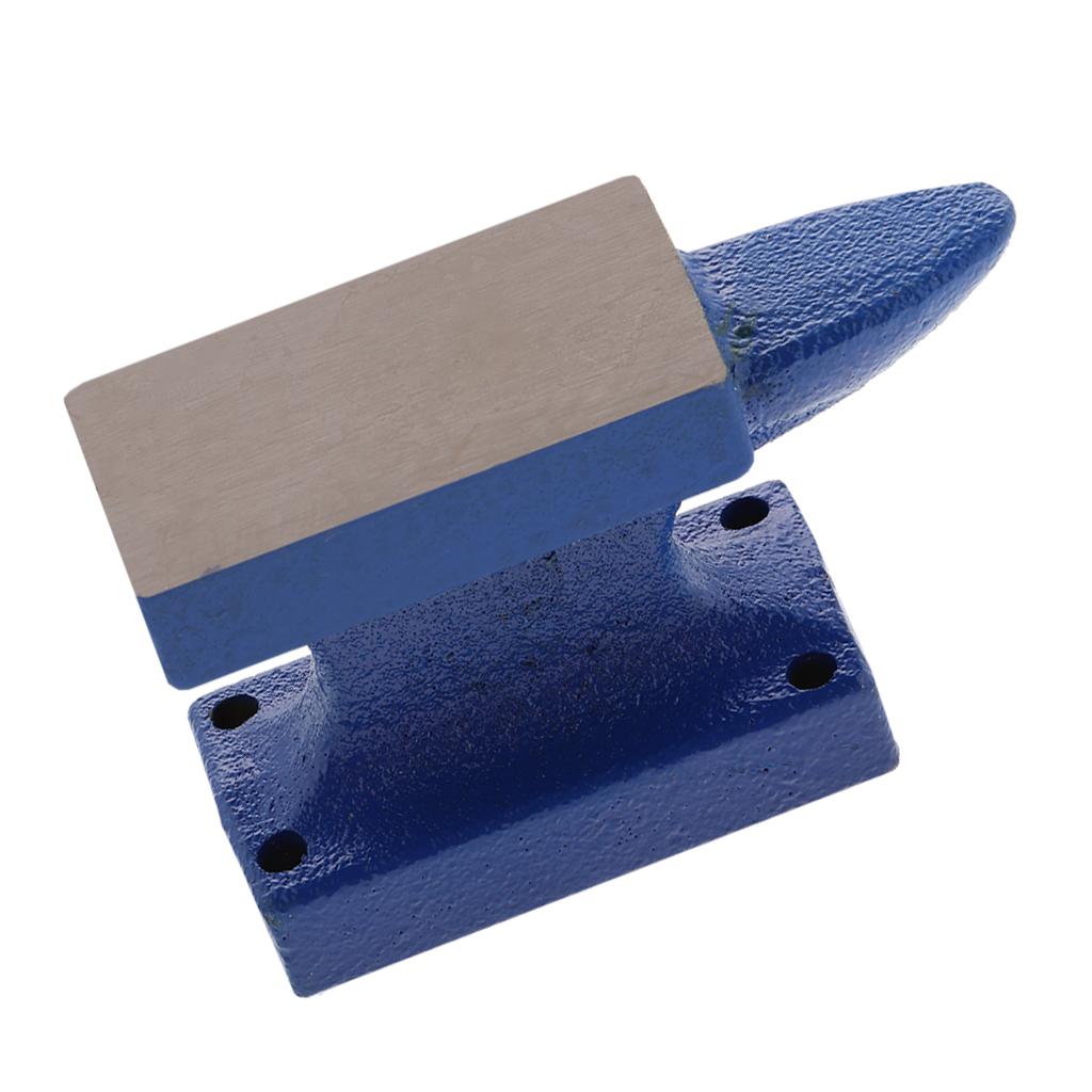 Hornamboss, Schmied, geschmiedetes Metall, Juwelier, Metallschmiedewerkzeug, 6 x 3,3 x 9 cm 6x3.3x9cm blau