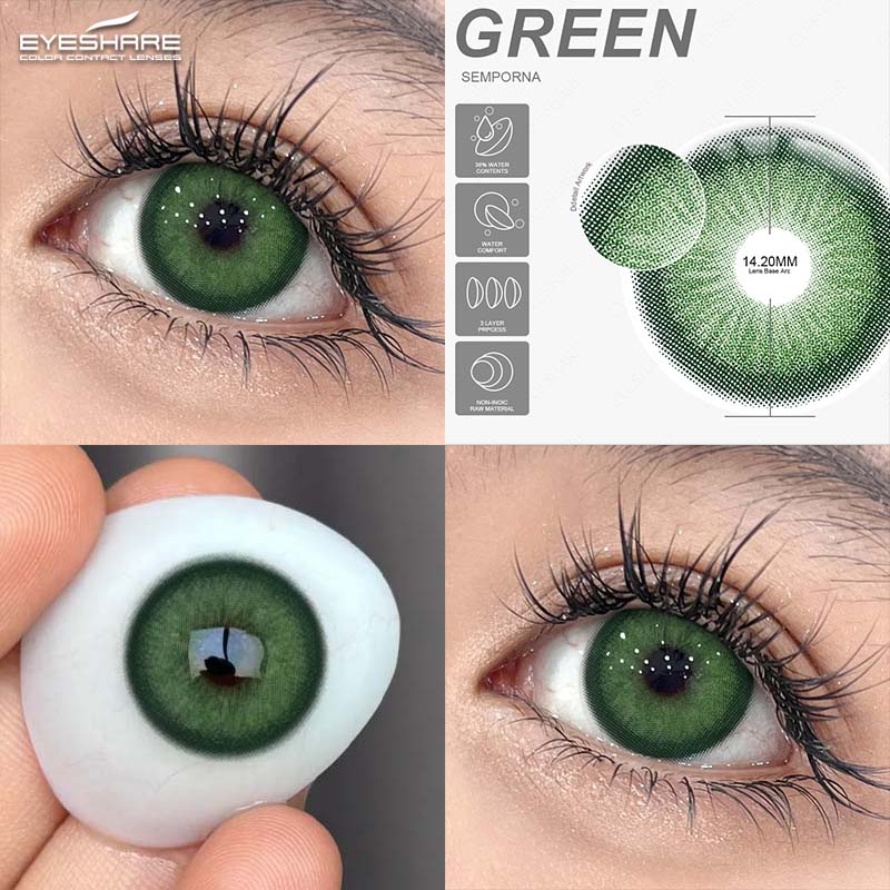 EYESHARE Farbige Kontaktlinsen 1 Paar Braune Natürliche Brillenlinsen Lila Mode Kontaktlinsen Blaue Linsen Grüne Jahreskontaktlinsen 0