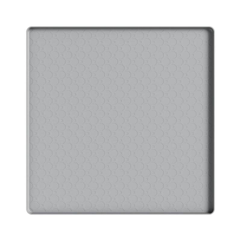 50x50cm Kühlschrank Silikonmatte Rutschfest Tropfschale Erhöhter Rand Zum Schutz von Böden Kühlschrank Silikonmatte Silikon Kühlschrank graue